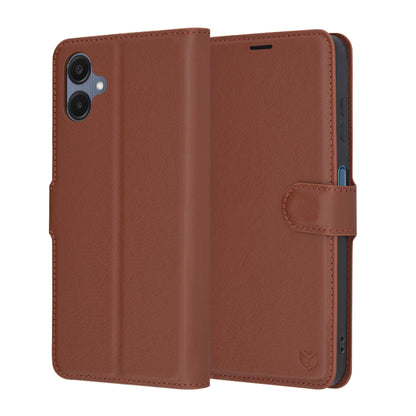 Husa pentru Samsung Galaxy A06 A065, Techsuit, Leather Folio, Maro