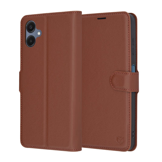 Husa pentru Samsung Galaxy A06 A065, Techsuit, Leather Folio, Maro