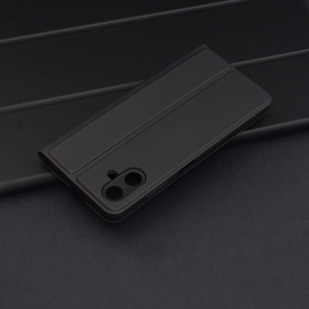 Husa pentru Samsung Galaxy A06 A065, Techsuit, Magskin Book, Neagra