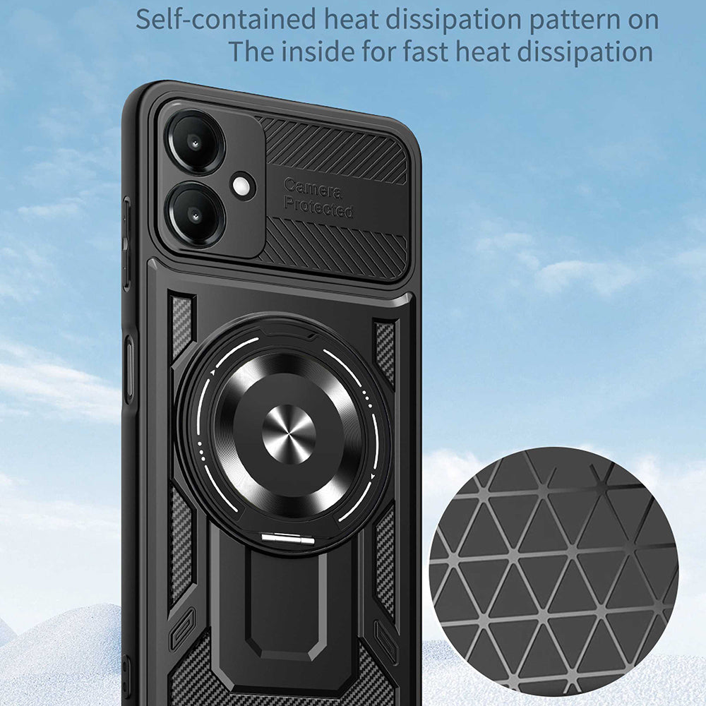 Husa pentru Samsung Galaxy A06 A065, Techsuit, RuggedCam, Albastra
