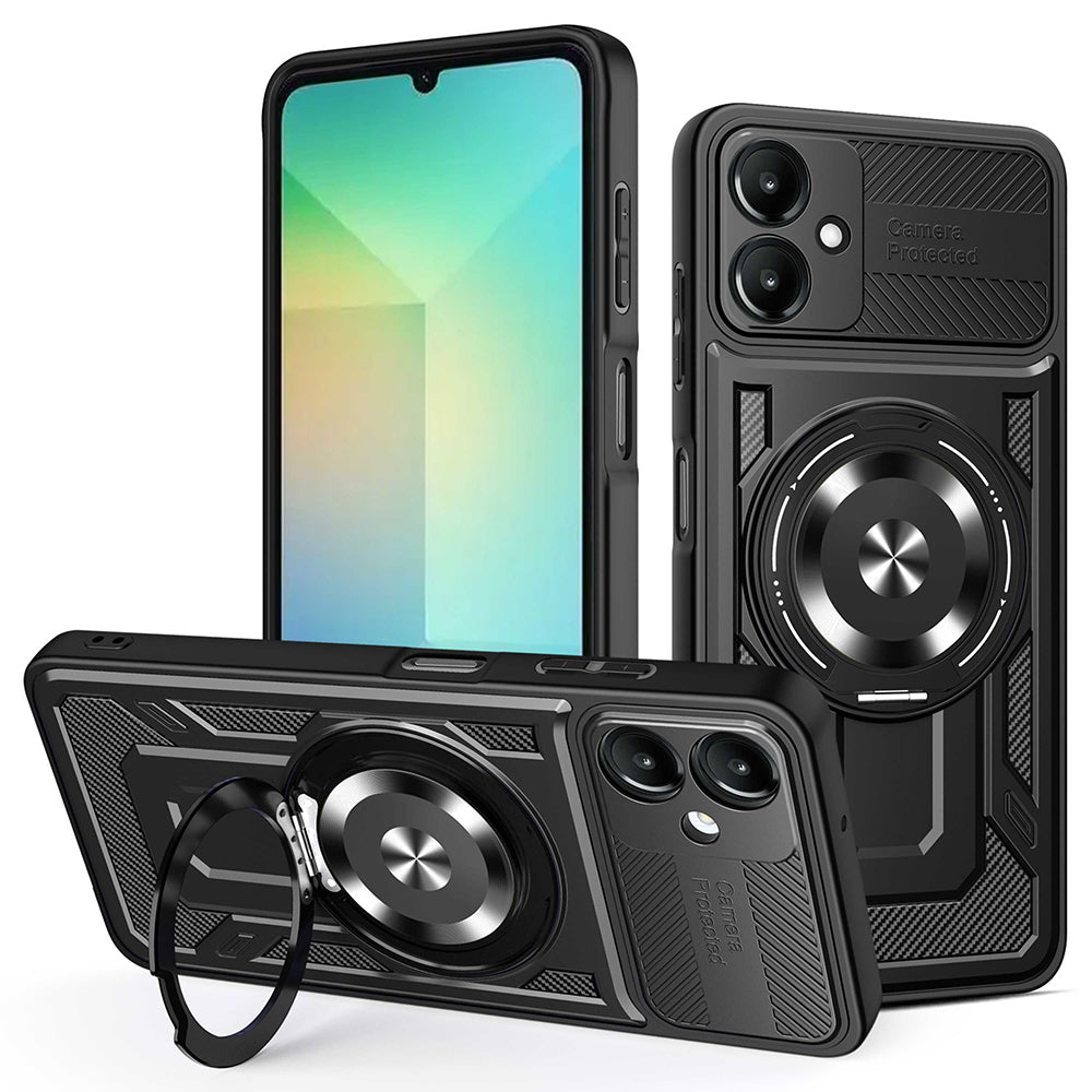 Husa pentru Samsung Galaxy A06 A065, Techsuit, RuggedCam, Neagra