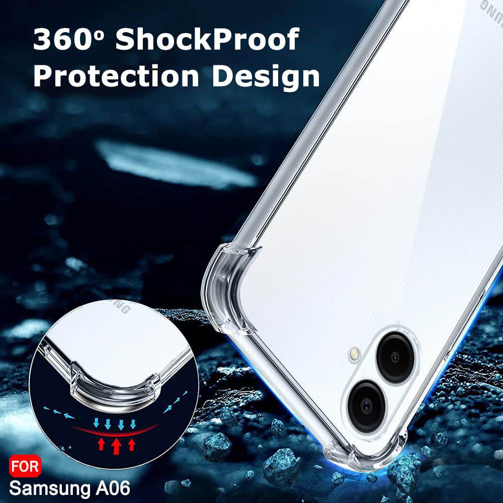 Husa pentru Samsung Galaxy A06 A065, Techsuit, Shockproof Clear, Transparenta