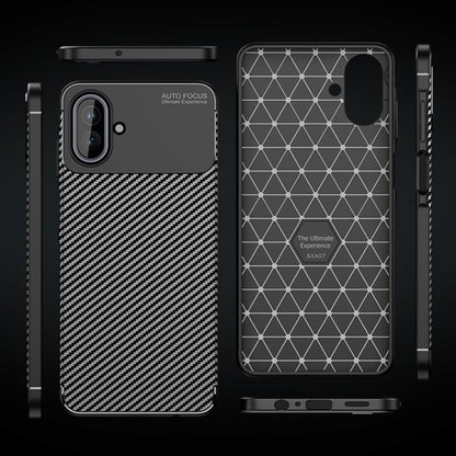 Husa pentru Samsung Galaxy A07 4G A075, Techsuit, CarbonFiber, Neagra