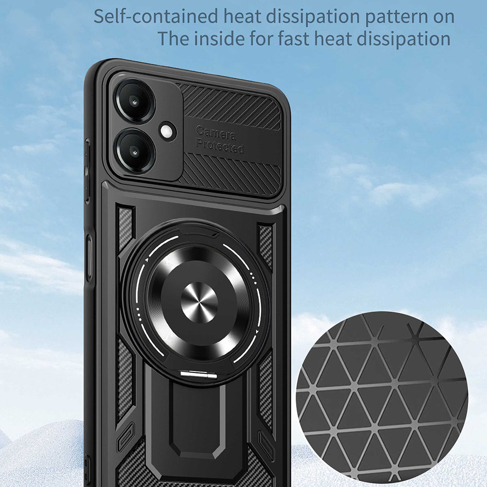 Husa pentru Samsung Galaxy A07 4G A075, Techsuit, RuggedCam, Gri