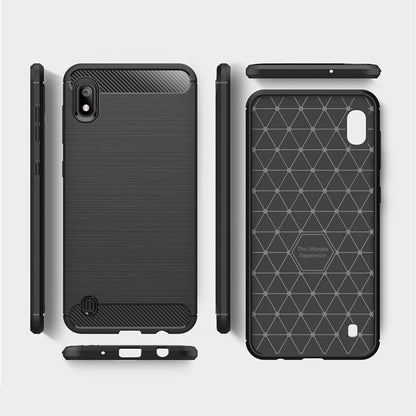 Husa pentru Samsung Galaxy A10 A105 / M10 M105, Techsuit, Carbon, Neagra