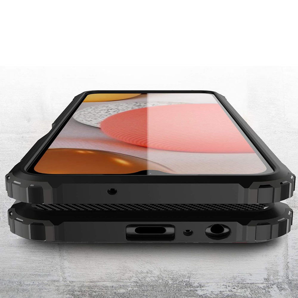 Husa pentru Samsung Galaxy A12 Nacho A127 / A12 A125, Techsuit, Hybrid Armor, Neagra