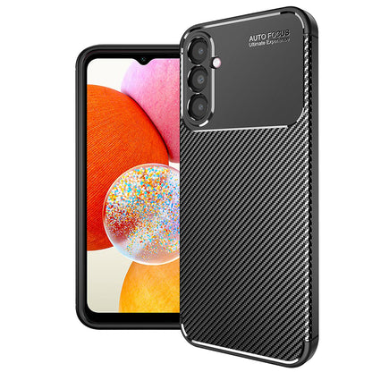 Husa pentru Samsung Galaxy A14 A145 / A14 5G A146, Techsuit, CarbonFiber, Neagra