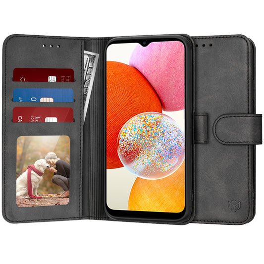 Husa pentru Samsung Galaxy A14 A145 / A14 5G A146, Techsuit, Diary Book, Neagra