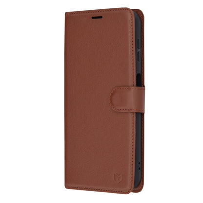 Husa pentru Samsung Galaxy A14 A145 / A14 5G A146, Techsuit, Leather Folio, Maro