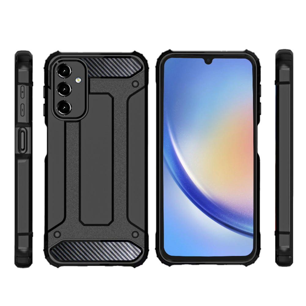 Husa pentru Samsung Galaxy A15 5G A156 / A15 A155, Techsuit, Hybrid Armor, Neagra