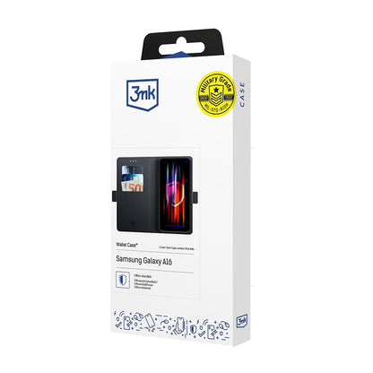 Husa pentru Samsung Galaxy A16 5G A166 / A16 4G A165, 3MK, Wallet, Neagra