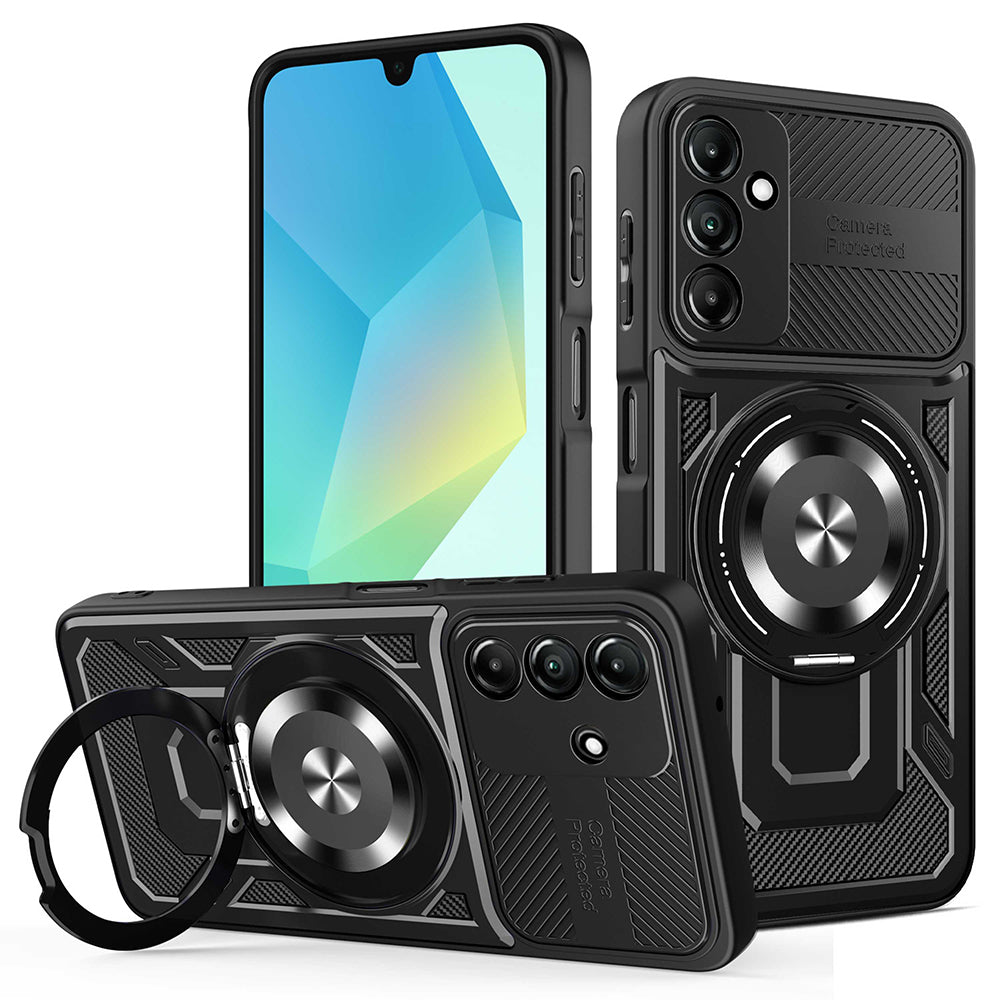 Husa pentru Samsung Galaxy A16 5G A166 / A16 4G A165, Techsuit, RuggedCam, Neagra