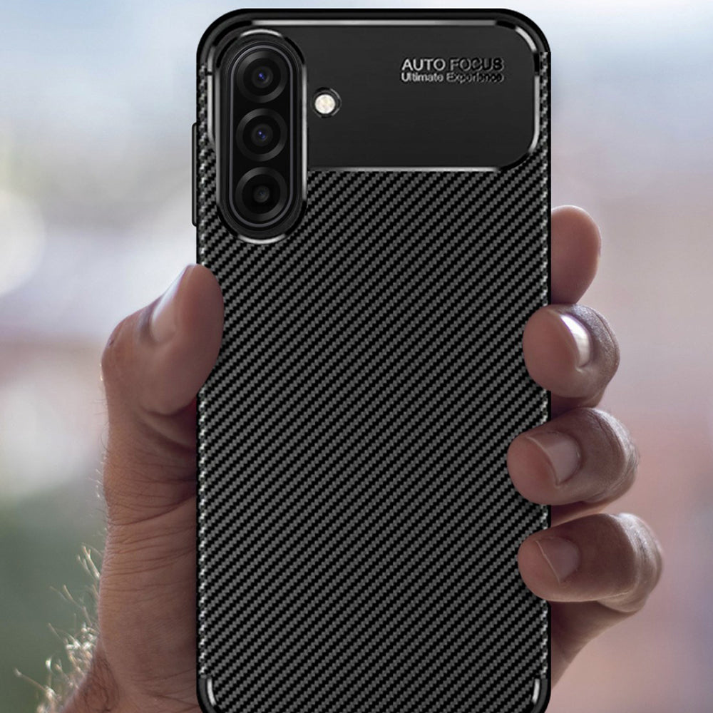 Husa pentru Samsung Galaxy A17 5G, Techsuit, CarbonFiber, Neagra