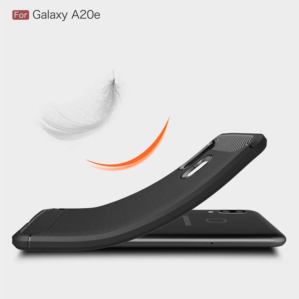 Husa pentru Samsung Galaxy A20e A202, Techsuit, Carbon, Neagra
