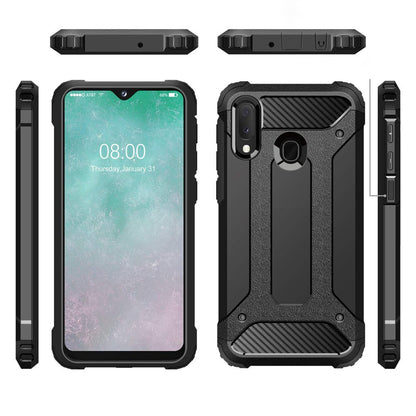 Husa pentru Samsung Galaxy A20e A202, Techsuit, Hybrid Armor, Neagra