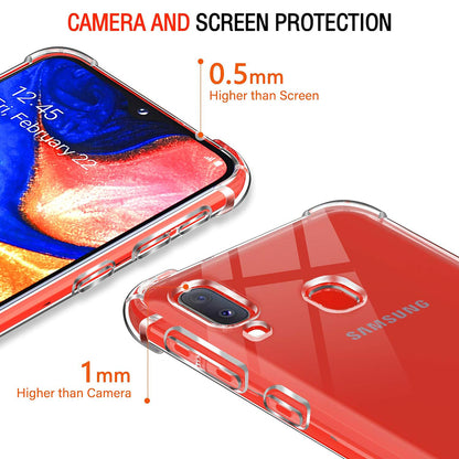 Husa pentru Samsung Galaxy A20e A202, Techsuit, Shockproof Clear, Transparenta