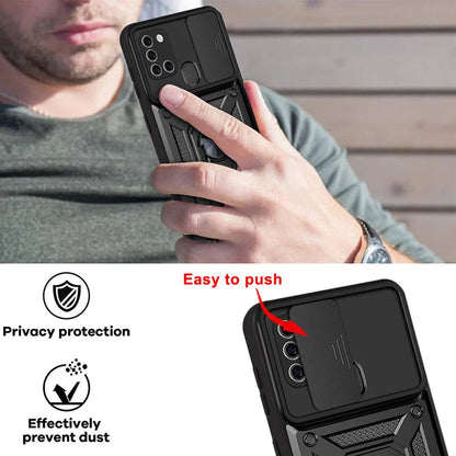 Husa pentru Samsung Galaxy A21s A217, Techsuit, CamShield, Neagra