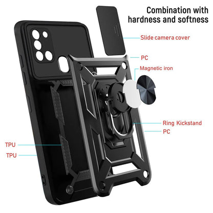 Husa pentru Samsung Galaxy A21s A217, Techsuit, CamShield, Neagra