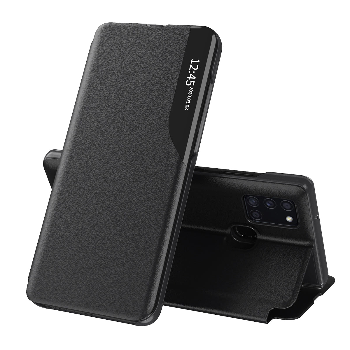 Husa pentru Samsung Galaxy A21s A217, Techsuit, eFold, Neagra