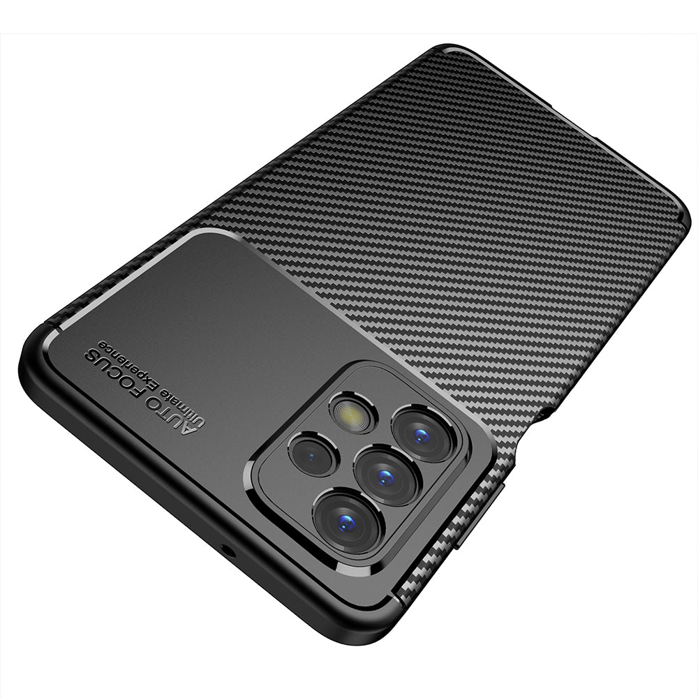 Husa pentru Samsung Galaxy A23 5G A236 / A23 A235, Techsuit, CarbonFiber, Neagra