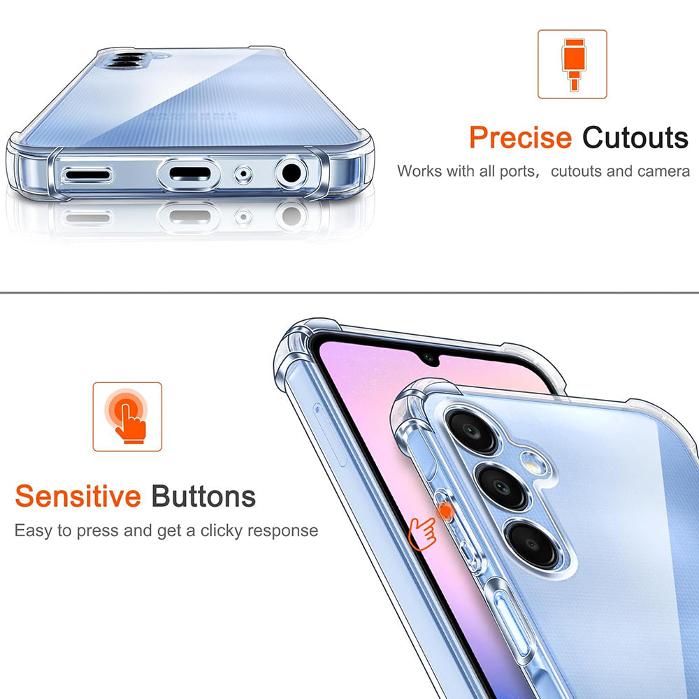 Husa pentru Samsung Galaxy A25 A256, Techsuit, Shockproof Clear, Transparenta