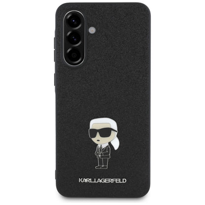 Husa pentru Samsung Galaxy A36 A366, Karl Lagerfeld, Glitter Fixed Ikonik Karl, Neagra