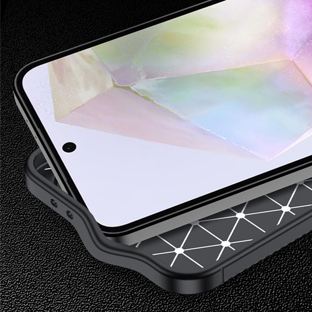 Husa pentru Samsung Galaxy A36 A366, Techsuit, CarbonFiber, Neagra