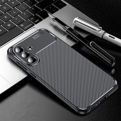 Husa pentru Samsung Galaxy A36 A366, Techsuit, CarbonFiber, Neagra