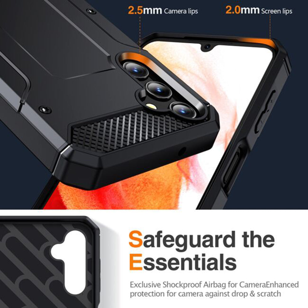 Husa pentru Samsung Galaxy A36 A366, Techsuit, Hybrid Armor, Neagra