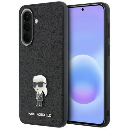 Husa pentru Samsung Galaxy A37 5G, Karl Lagerfeld, Glitter Fixed Ikonik Karl, Neagra