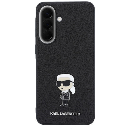 Husa pentru Samsung Galaxy A37 5G, Karl Lagerfeld, Glitter Fixed Ikonik Karl, Neagra
