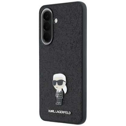 Husa pentru Samsung Galaxy A37 5G, Karl Lagerfeld, Glitter Fixed Ikonik Karl, Neagra
