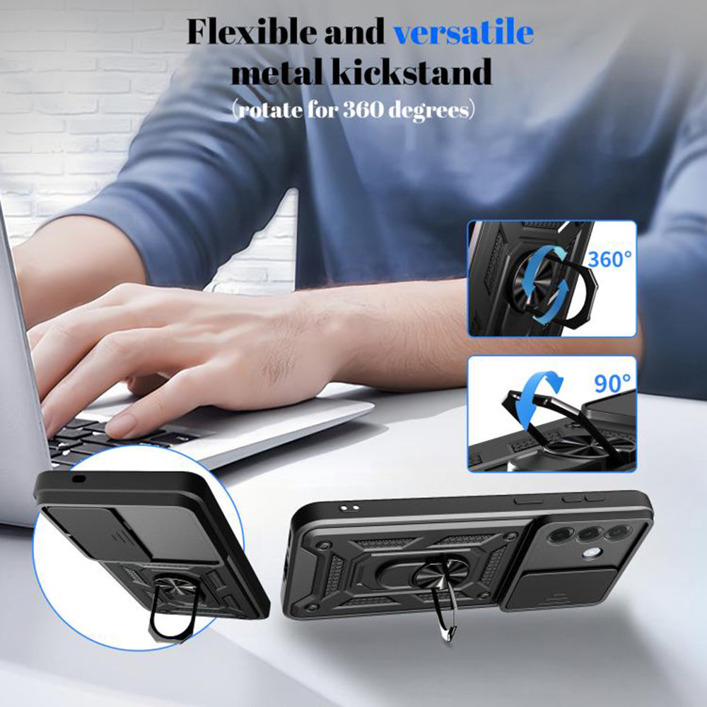 Husa pentru Samsung Galaxy A37 5G, Techsuit, CamShield, Albastra