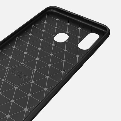 Husa pentru Samsung Galaxy A40 A405, Techsuit, Carbon, Neagra
