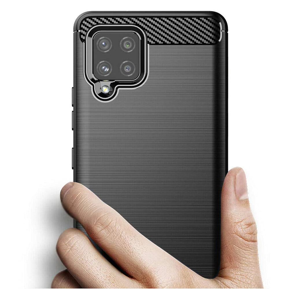 Husa pentru Samsung Galaxy A42 5G A426, Techsuit, Carbon, Neagra