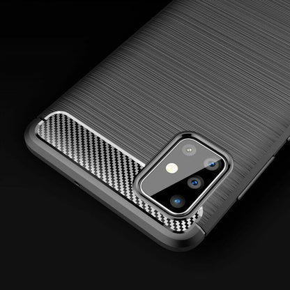 Husa pentru Samsung Galaxy A51 A515, Techsuit, Carbon, Neagra