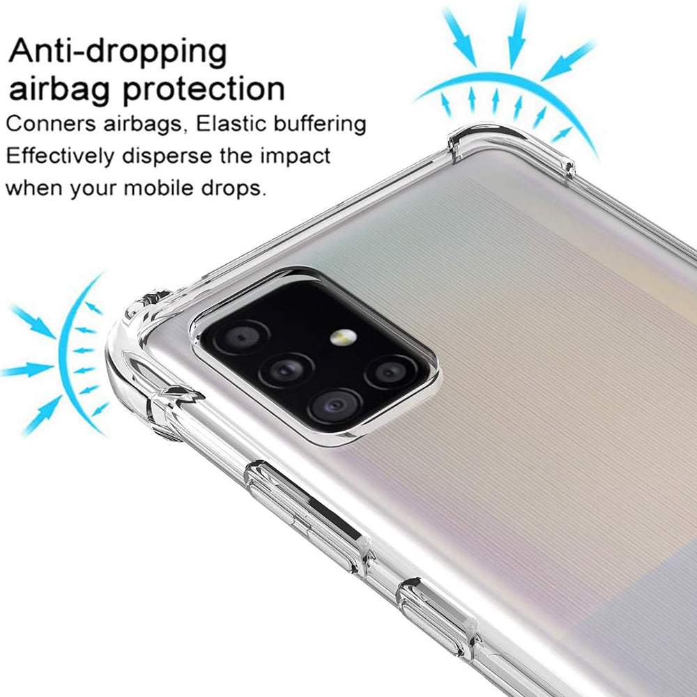 Husa pentru Samsung Galaxy A51 A515, Techsuit, Shockproof Clear, Transparenta