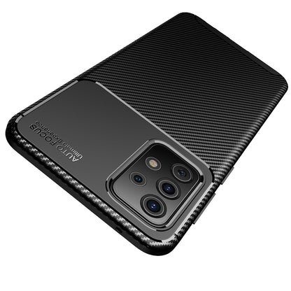 Husa pentru Samsung Galaxy A52s 5G A528 / A52 5G A526 / A52 A525, Techsuit, CarbonFiber, Neagra