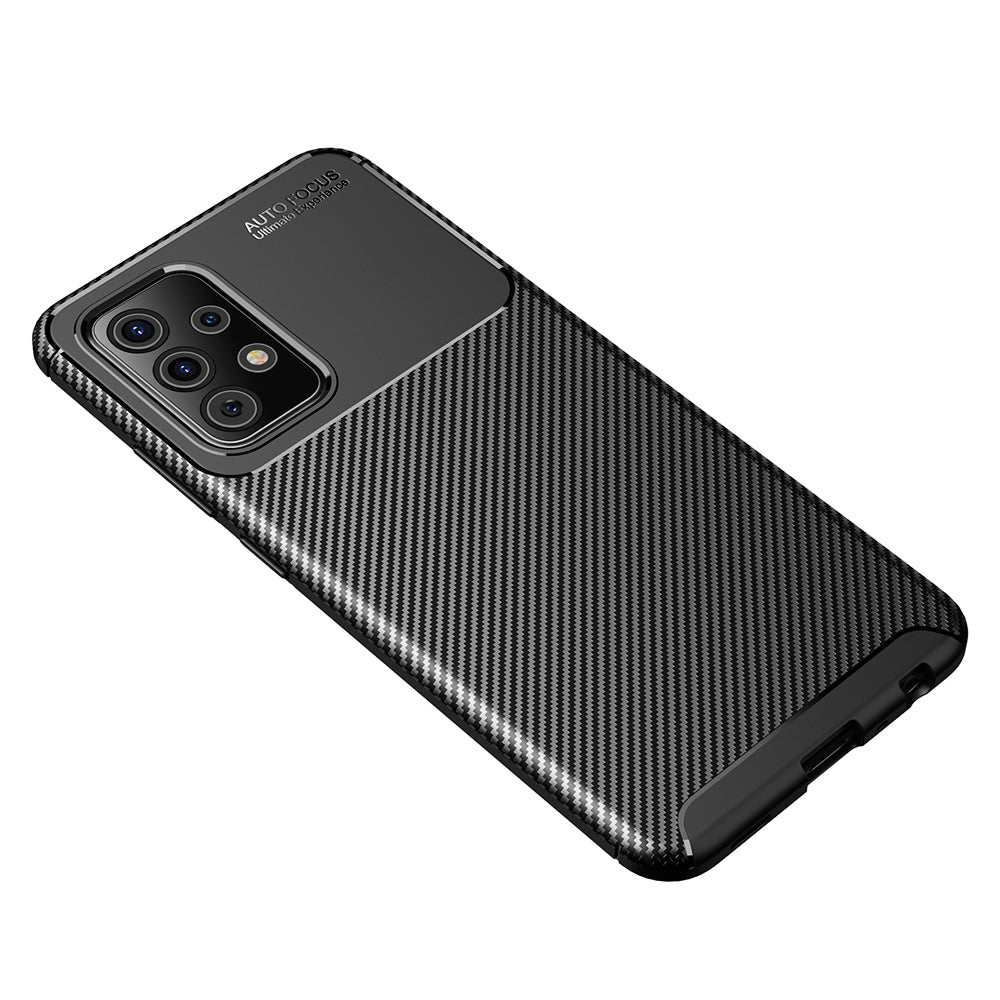 Husa pentru Samsung Galaxy A52s 5G A528 / A52 5G A526 / A52 A525, Techsuit, CarbonFiber, Neagra