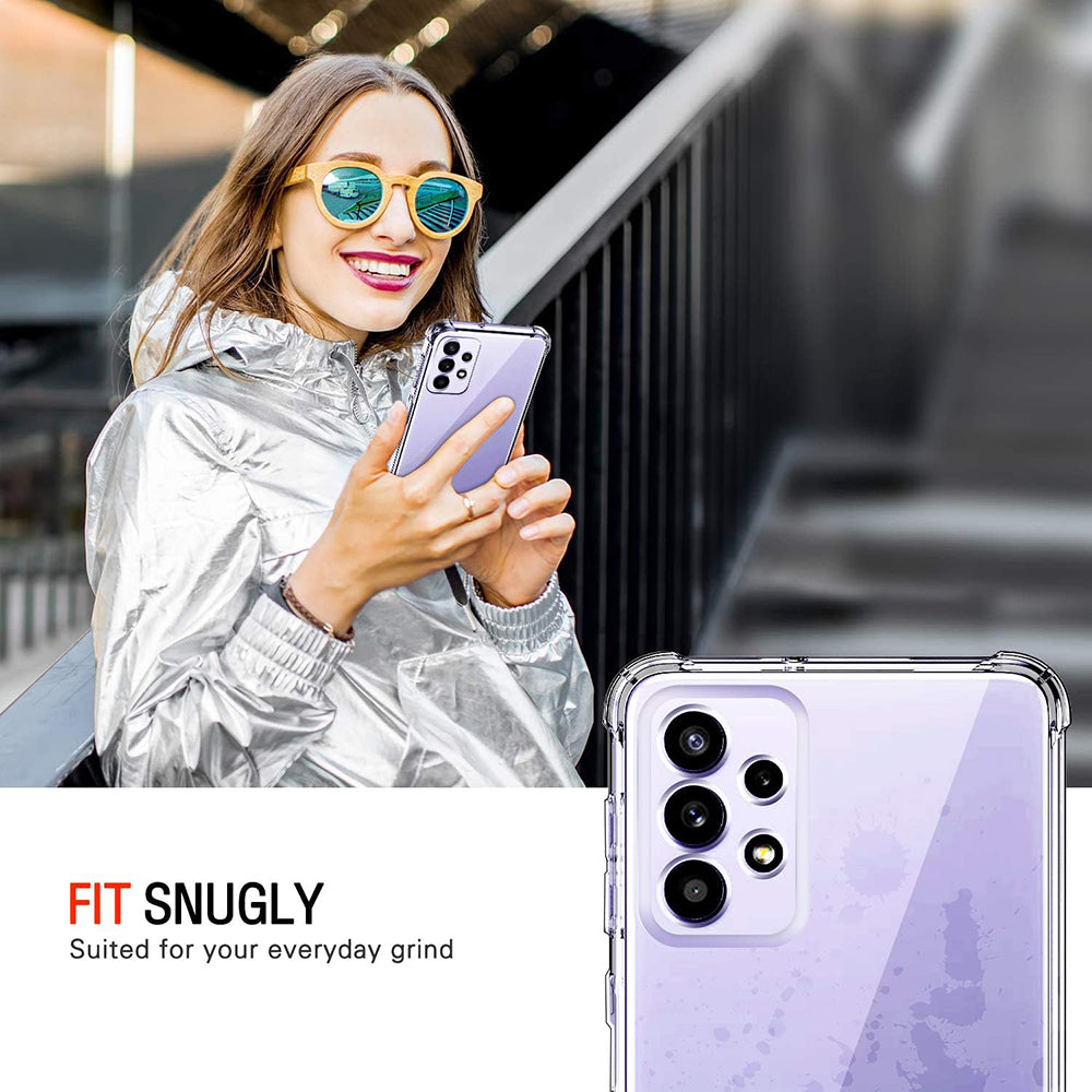 Husa pentru Samsung Galaxy A52s 5G A528 / A52 5G A526 / A52 A525, Techsuit, Shockproof Clear, Transparenta