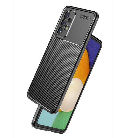 Husa pentru Samsung Galaxy A53 5G A536, Techsuit, CarbonFiber, Neagra