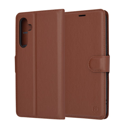 Husa pentru Samsung Galaxy A54 A546, Techsuit, Leather Folio, Maro
