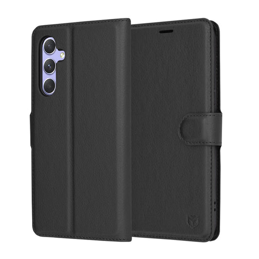Husa pentru Samsung Galaxy A54 A546, Techsuit, Leather Folio, Neagra