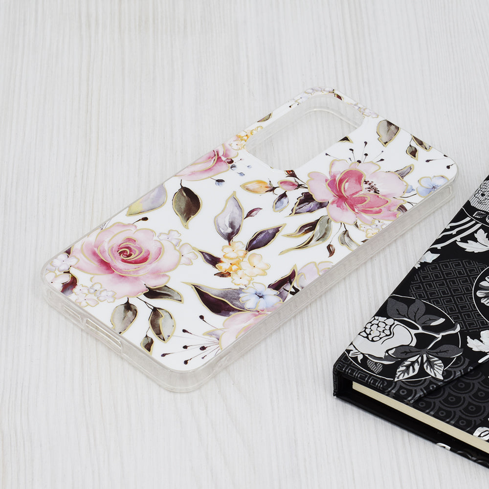 Husa pentru Samsung Galaxy A55 5G A556, Techsuit, Marble, Alba