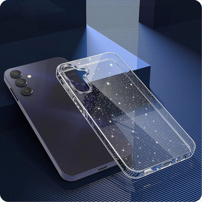Husa pentru Samsung Galaxy A55 5G A556, Techsuit, SparkleSkin, Transparenta