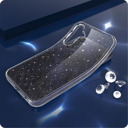 Husa pentru Samsung Galaxy A55 5G A556, Techsuit, SparkleSkin, Transparenta