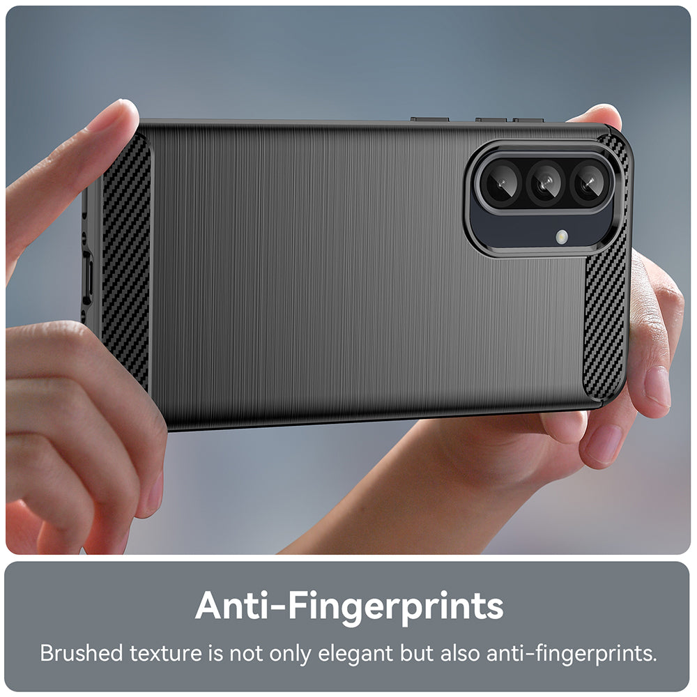 Husa pentru Samsung Galaxy A56 A566 / A36 A366, Techsuit, Carbon, Neagra
