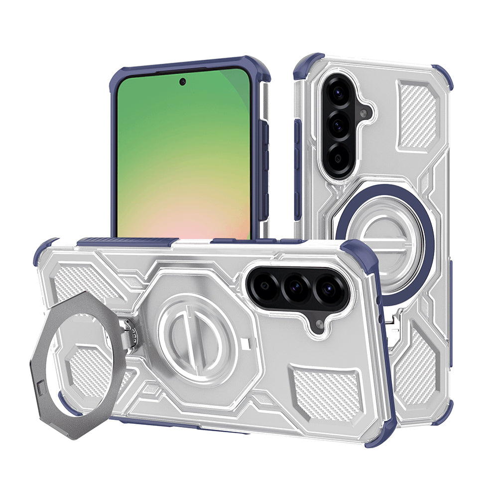 Husa pentru Samsung Galaxy A56 A566, Techsuit, Carbon Shield Pro, Albastra