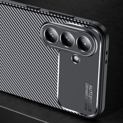 Husa pentru Samsung Galaxy A56 A566, Techsuit, CarbonFiber, Neagra