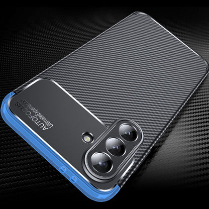 Husa pentru Samsung Galaxy A56 A566, Techsuit, CarbonFiber, Neagra